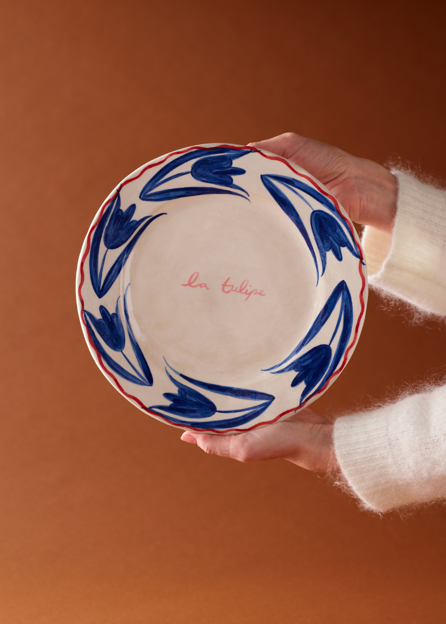 La Tulipe Hand-Painted Wall Plate
