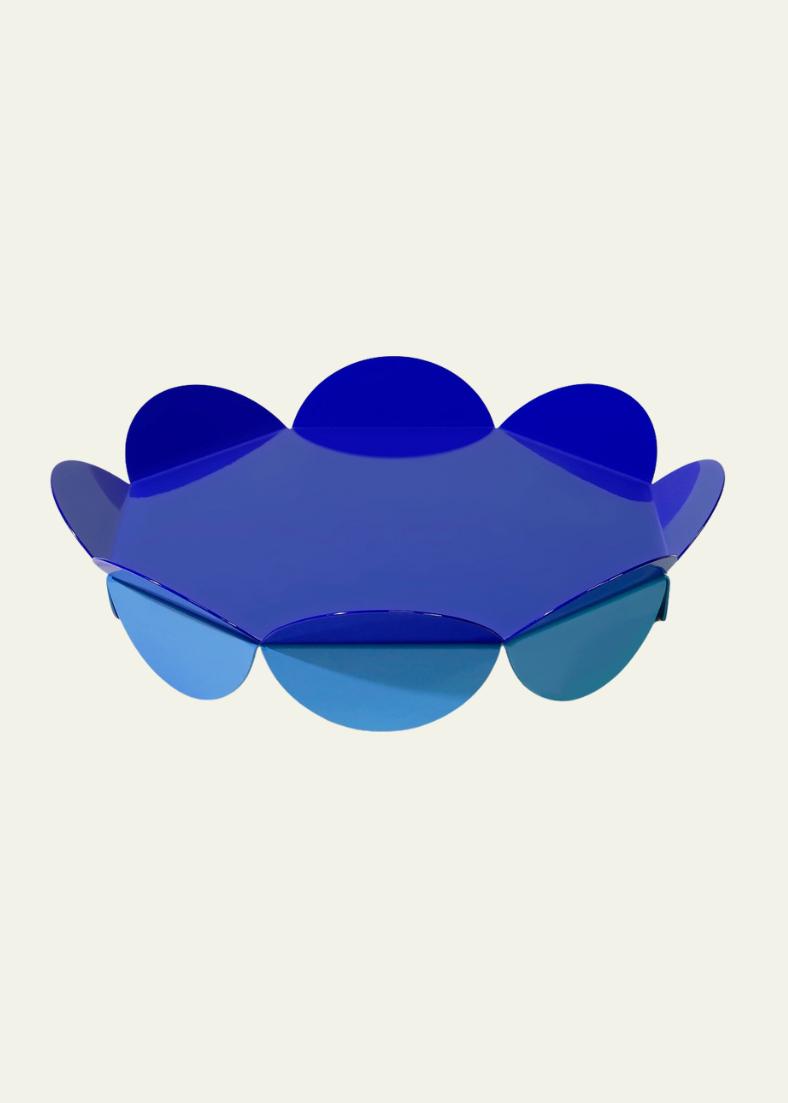 Large Flower Serving Stand – Blue