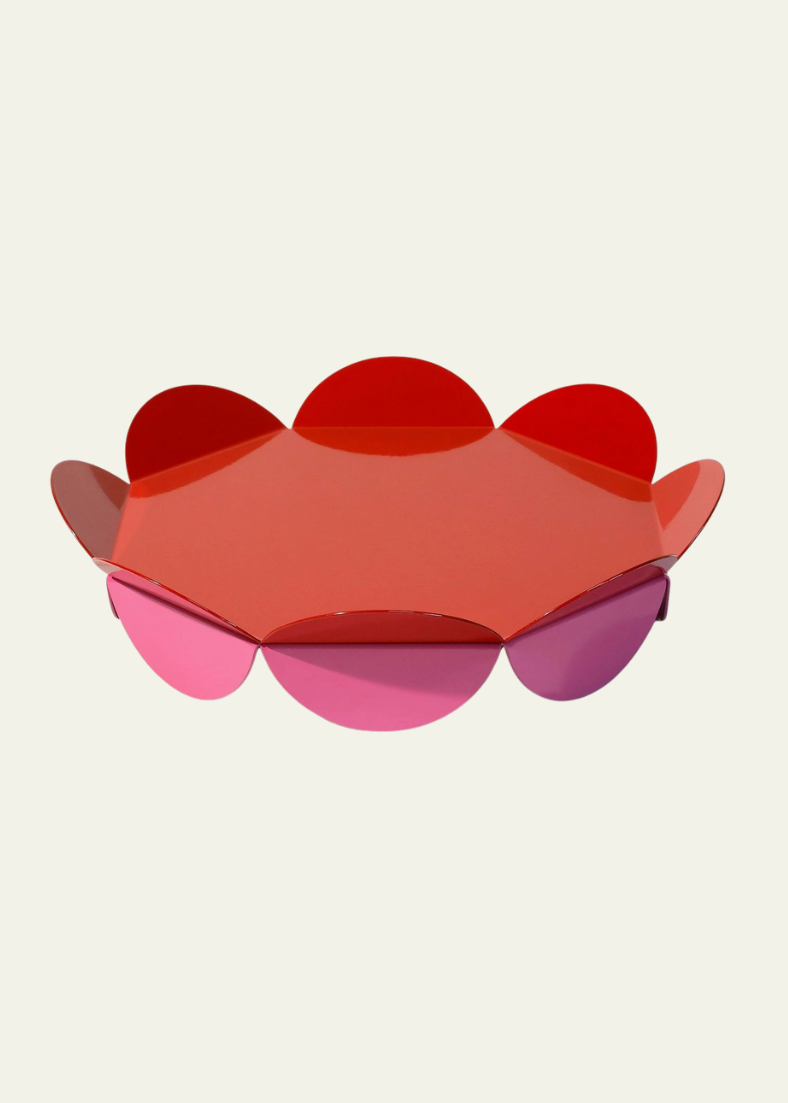 Large Flower Serving Stand – Red