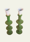 Late Bloomer Tall Ceramic Candlestick