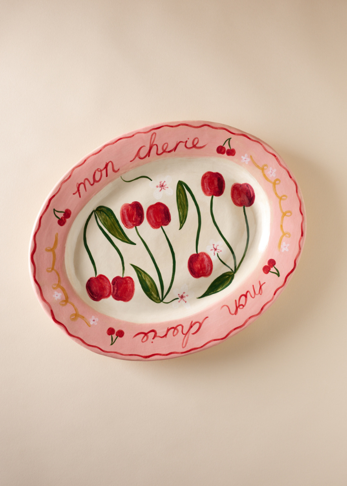 Limited Edition Cherry Serving Platter by Where There's Mud