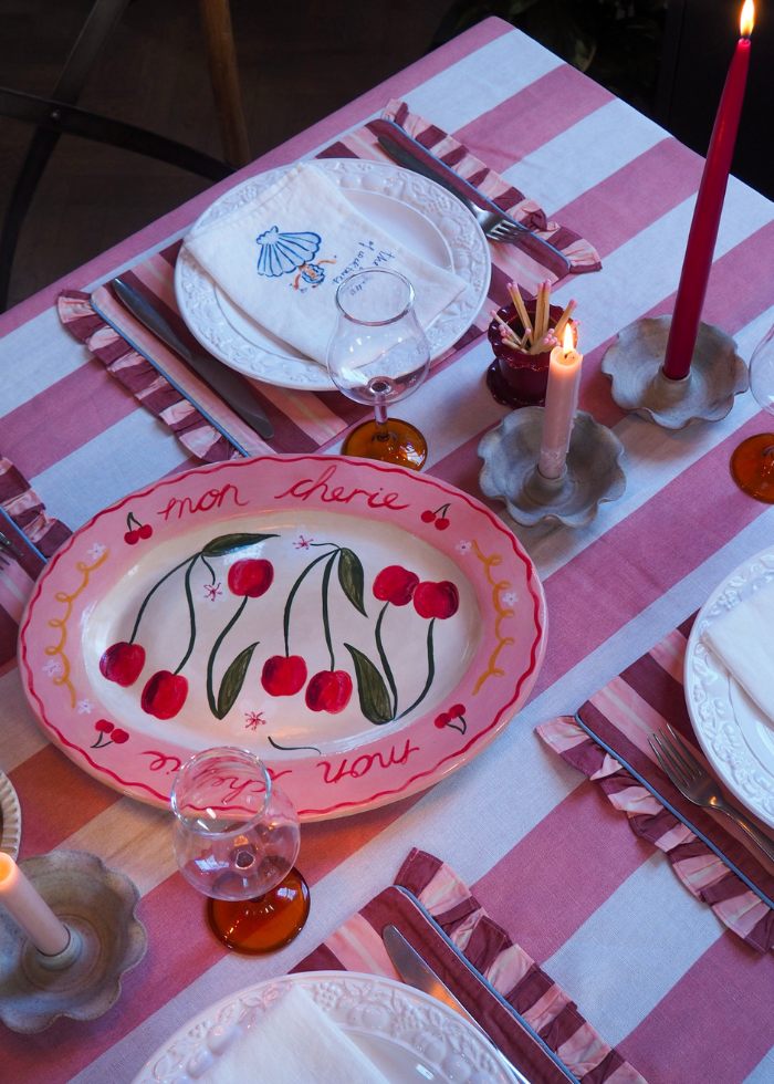 Limited Edition Cherry Serving Platter by Where There's Mud