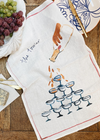 The Champagne Tower - Linen Tea Towel