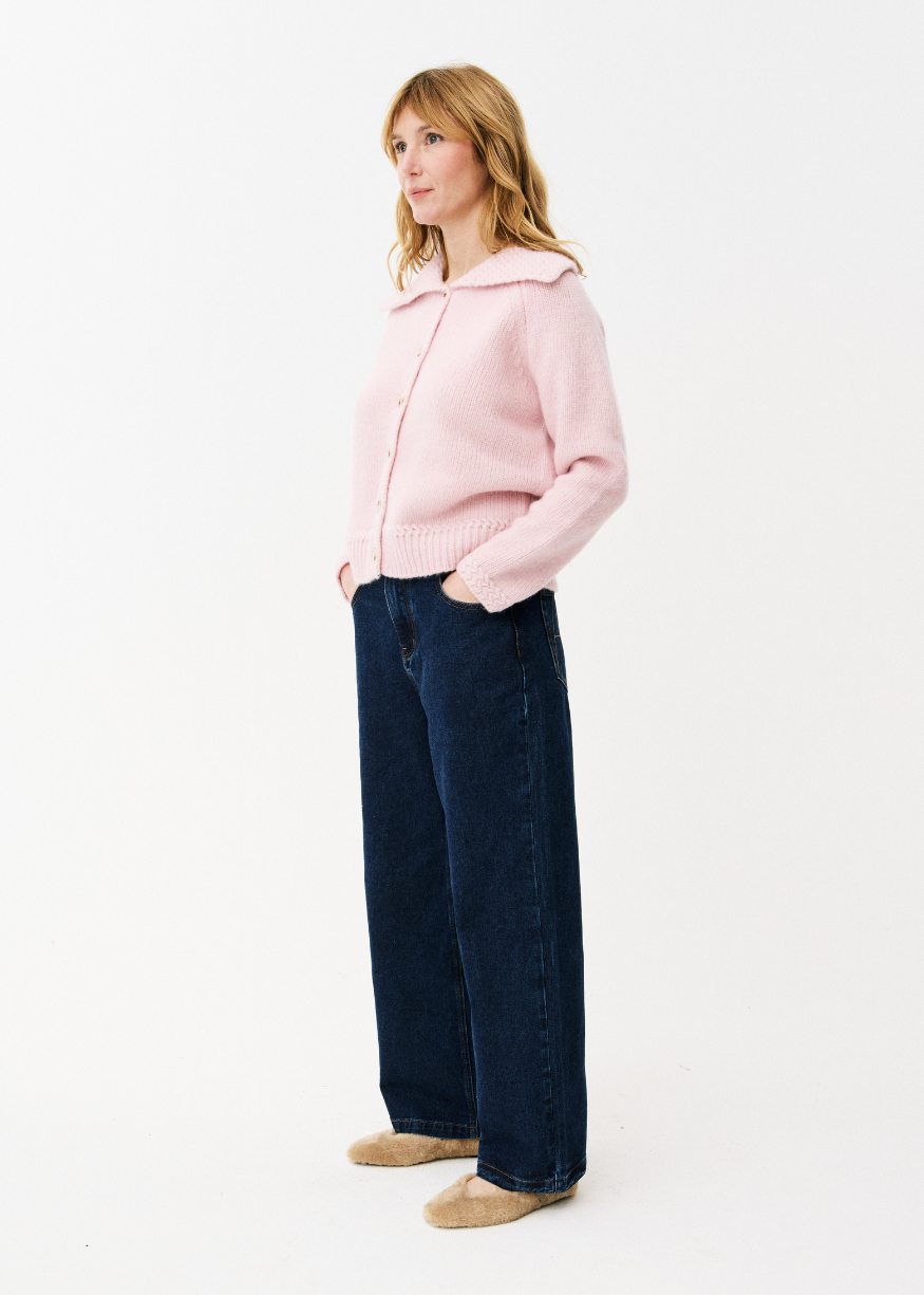 Maison Anana Aurelia Rose Cardigan in Wool & Cotton Blend