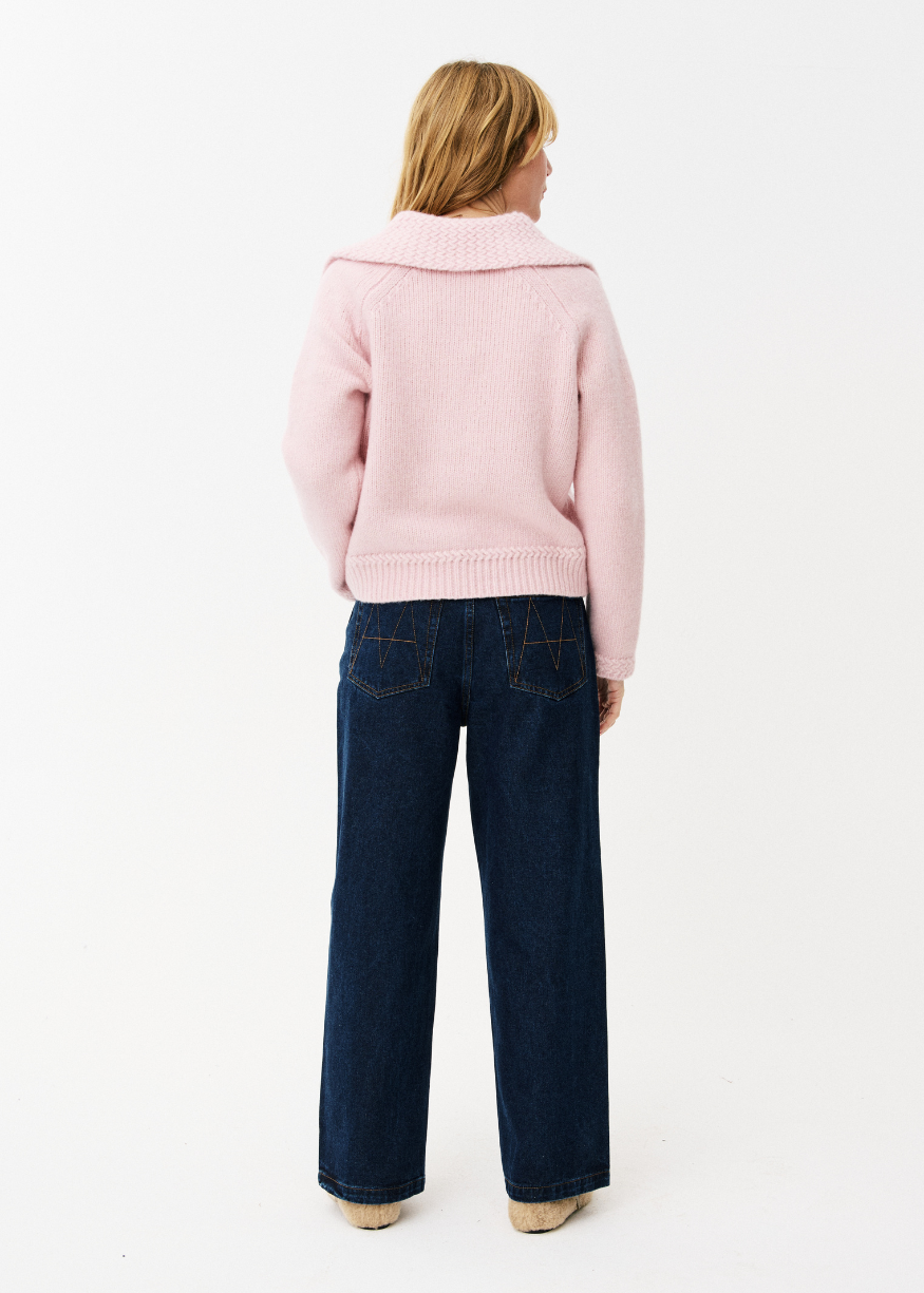 Maison Anana Aurelia Rose Cardigan in Wool & Cotton Blend