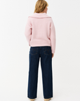Maison Anana Aurelia Rose Cardigan in Wool & Cotton Blend