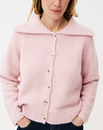 Maison Anana Aurelia Rose Cardigan in Wool & Cotton Blend