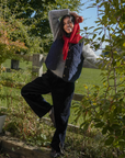 Maison Anana Navy Lilya Cord Trousers