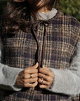 Maison Anana Piat Brown Check Gilet