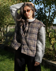Maison Anana Piat Brown Check Gilet
