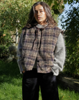 Maison Anana Piat Brown Check Gilet