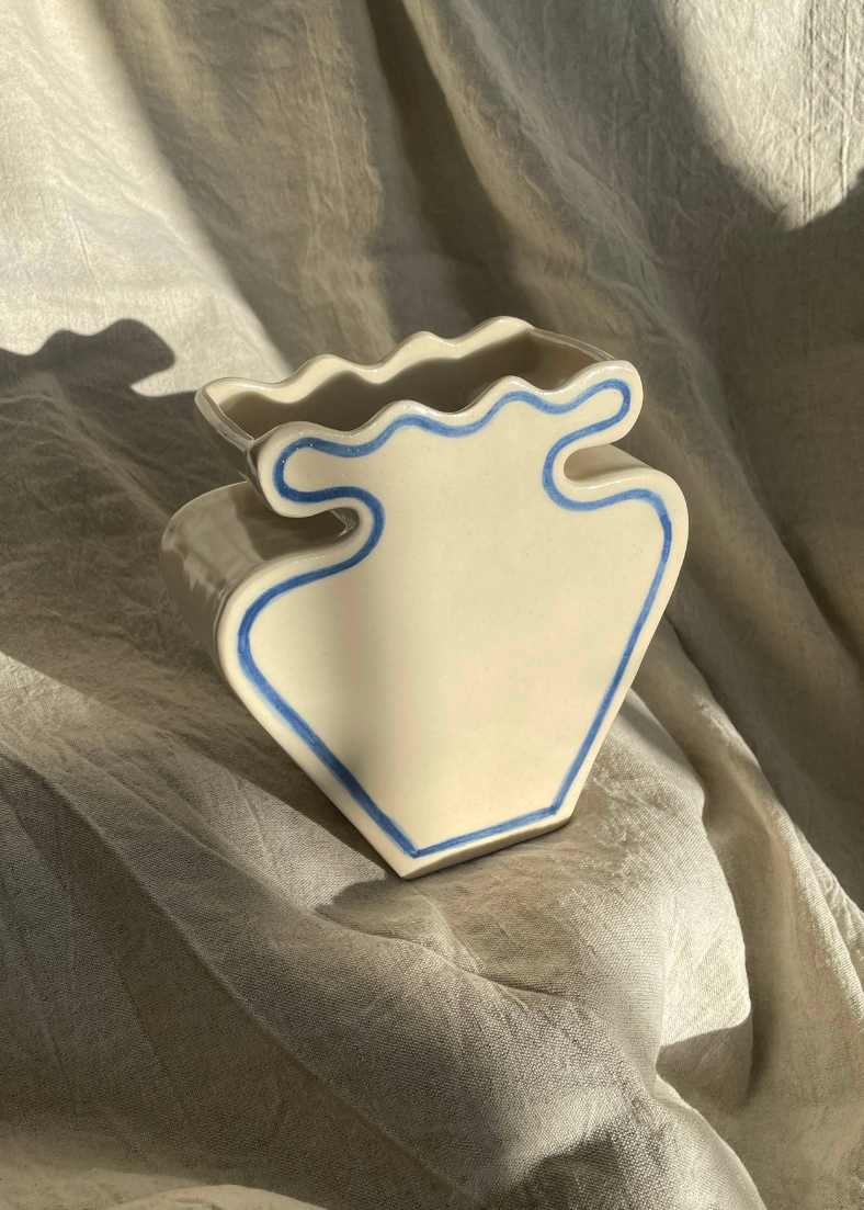 Mini Outline Vase: Blue