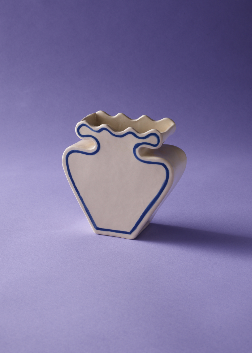 Mini Outline Vase: Blue