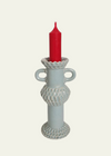 Pale Grey Candlestick with Arms