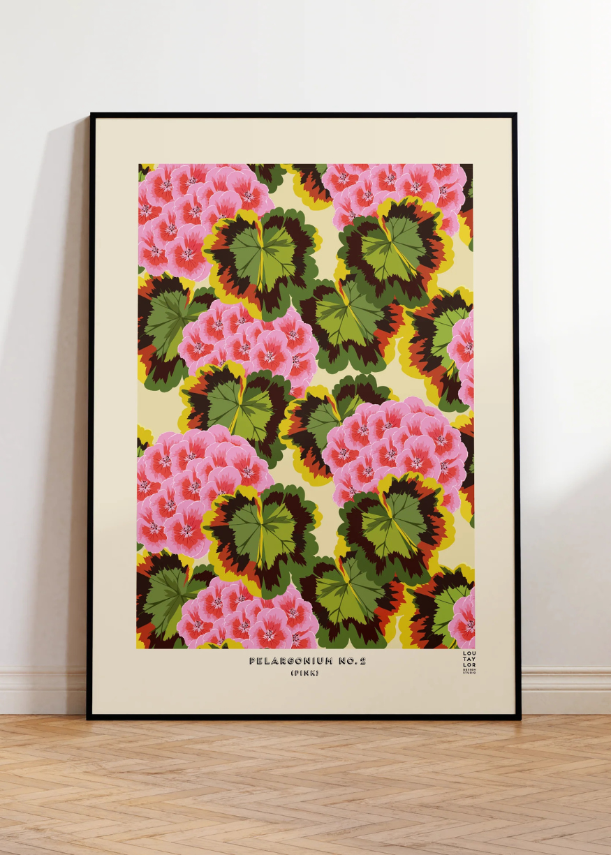 Pelargonium No.2 (Pink) Print by Lou Taylor