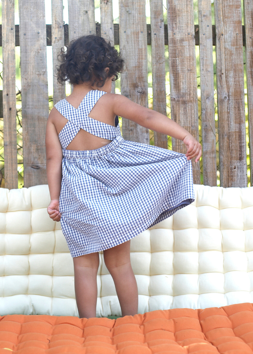 Pigeon Organics Cross-Back Cotton Dress - Modern Floral