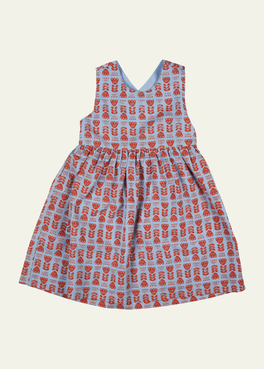 Pigeon Organics Cross-Back Cotton Dress - Modern Floral