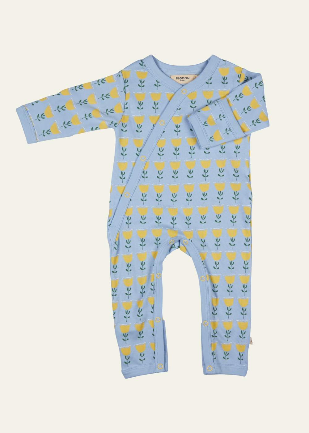 Pigeon Organics Kimono Romper Babygrow in Tulip