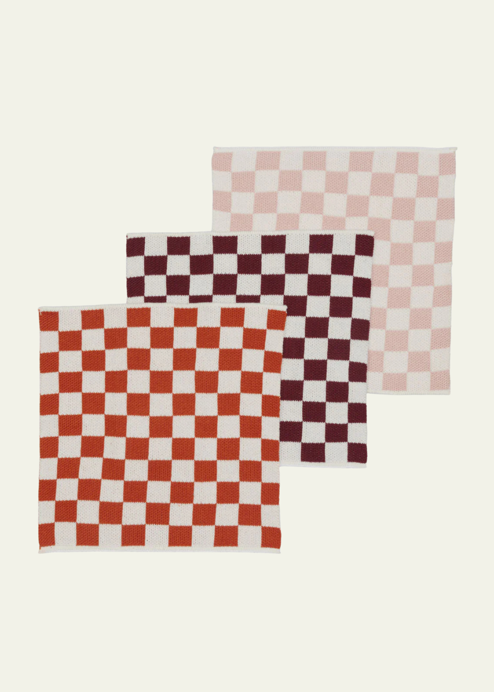 Reusable Check Dishcloths - Orange