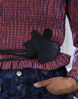 Rita Row Rose Leather Tie Belt