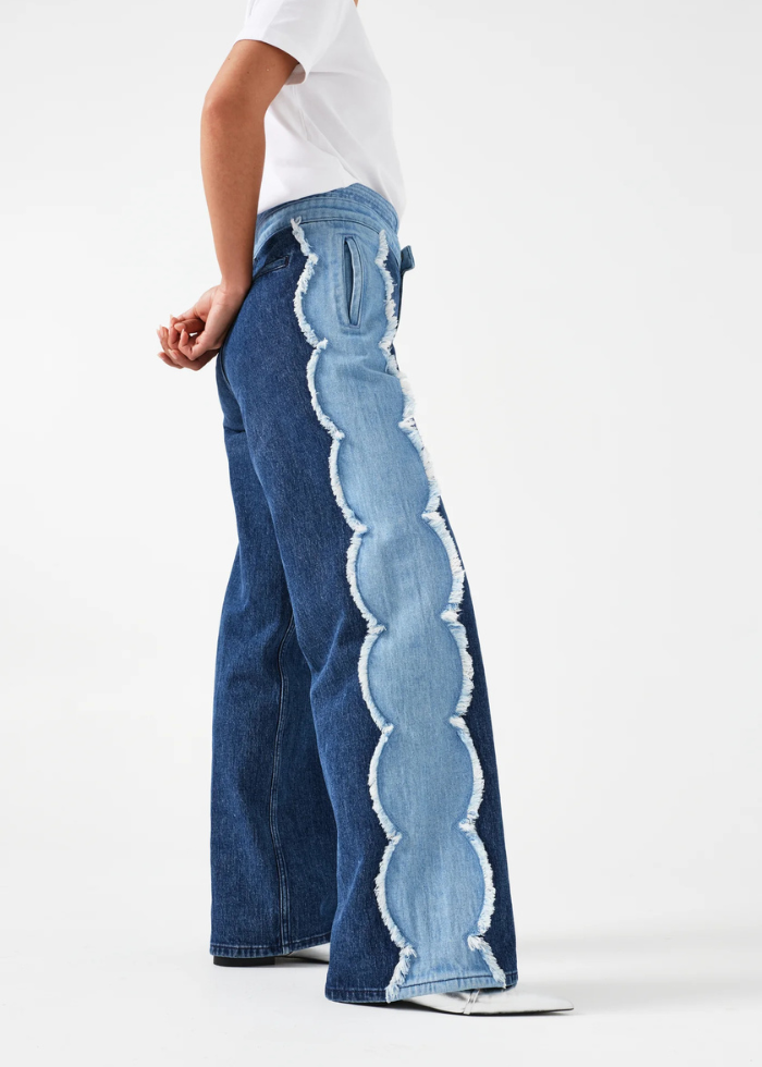Seventy + Mochi Ari Jean in Dark Vintage Scallop