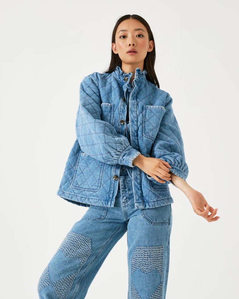 Seventy + Mochi - Ziggy Cropped Jacket - Rodeo Blue