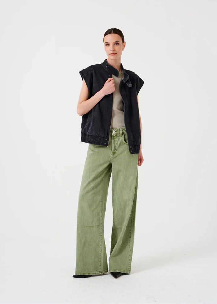 Seventy + Mochi Sleeveless Oversized Juno Jacket in Washed Black