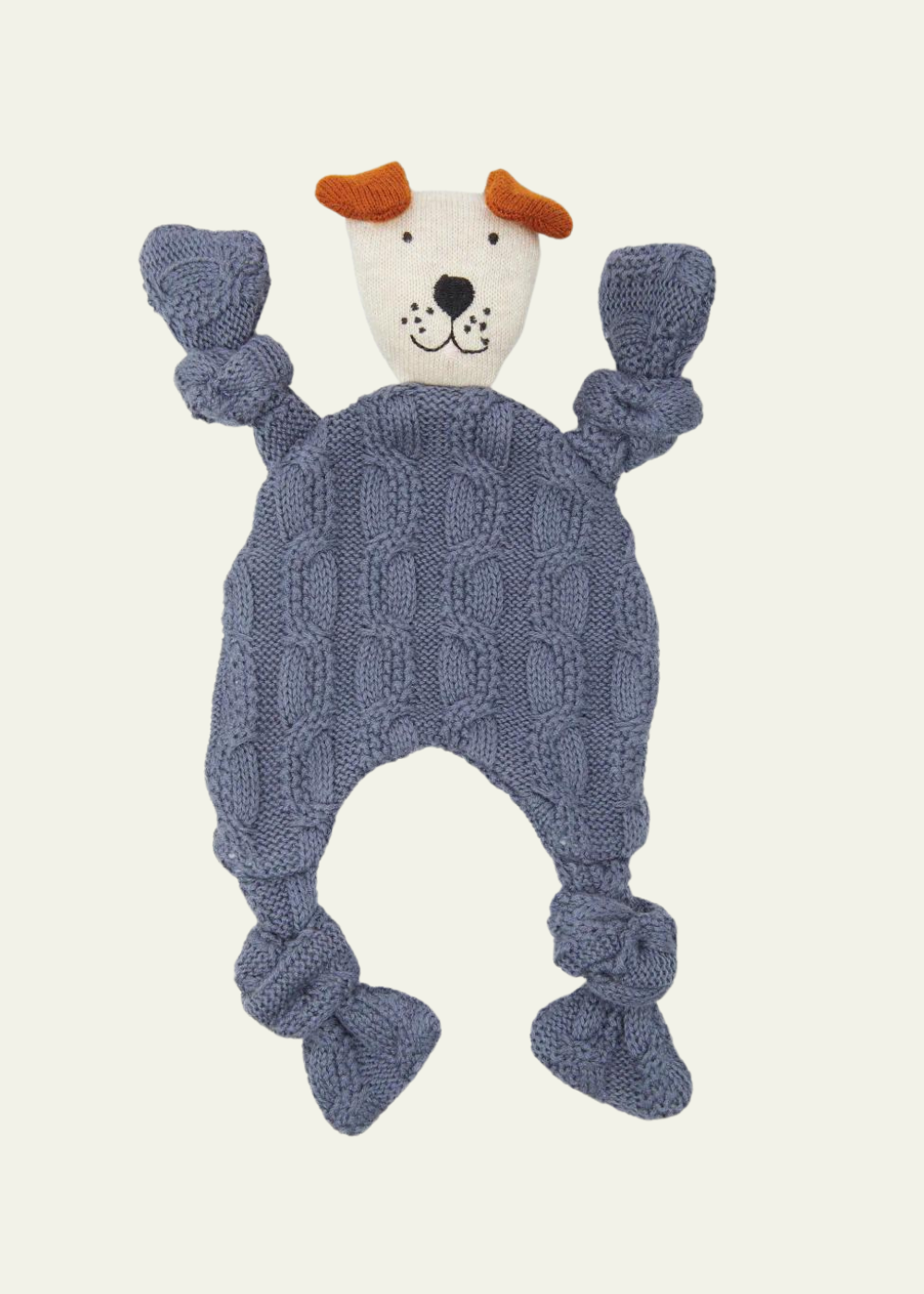Sophie Home Cotton Knit Baby Comforter Cuddle Cloth - Blue Dog