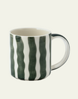 Striped Mug - Forest Green