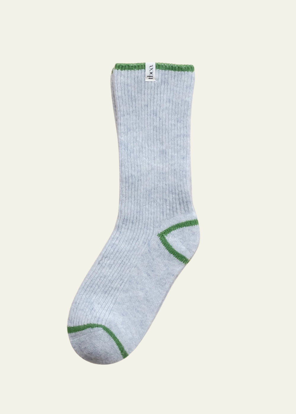 TBCo Cashmere & Merino Tipped Socks in Grey