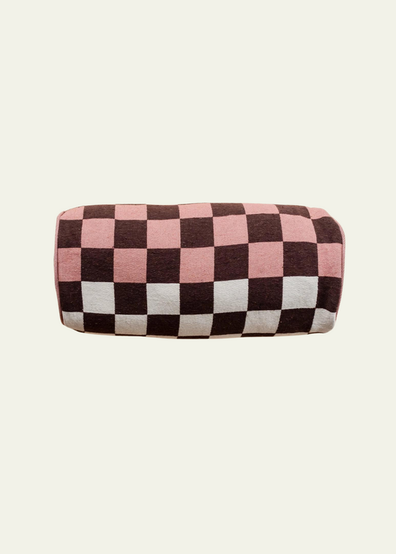 TBCo Cotton Cushion Cover in Reversible Bolster Checkerboard