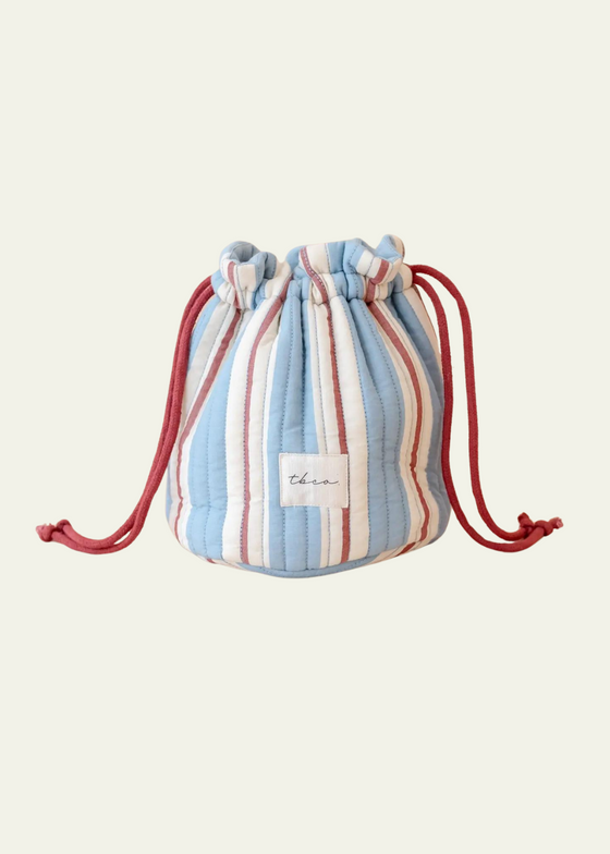 TBCo Cotton Wash Bag in Blue Stripe