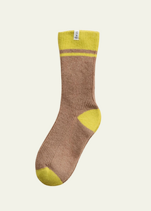  TBCo Merino Striped Socks in Camel