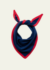 TBCo Merino Triangle Scarf in Navy & Red