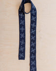 TBCo Merino Wool Skinny Scarf in Navy Flora
