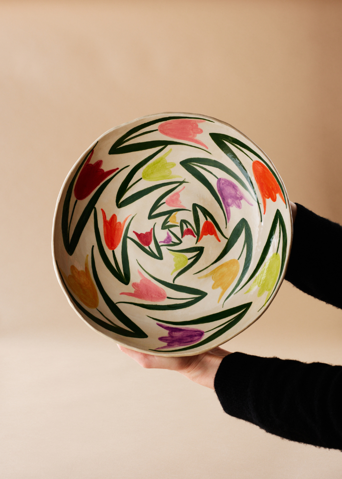 Tulip Serving Bowl by Where There's Mud