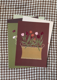  "Tulips Galore" by Harriet Watson A5 Print