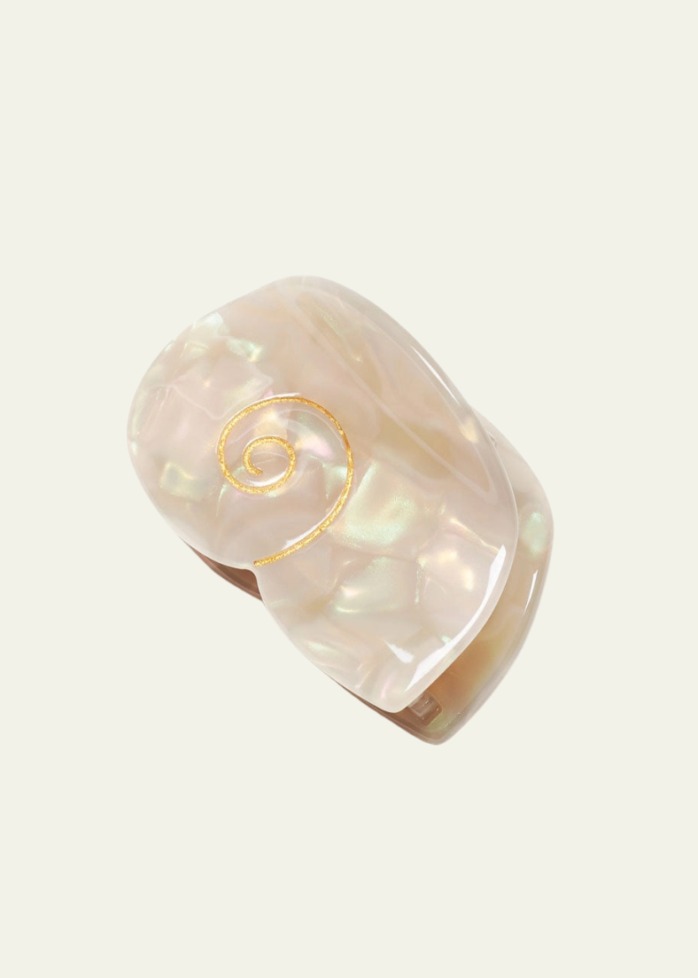 Winona Irene Sea Shell Opal Acetate Mini Hair Claw Clip