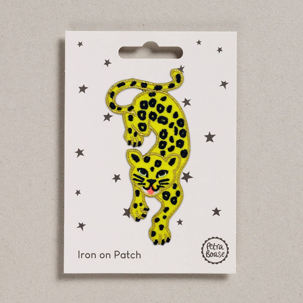 Petra Boase - Leaping Leopard Iron-On Embroidered Patch