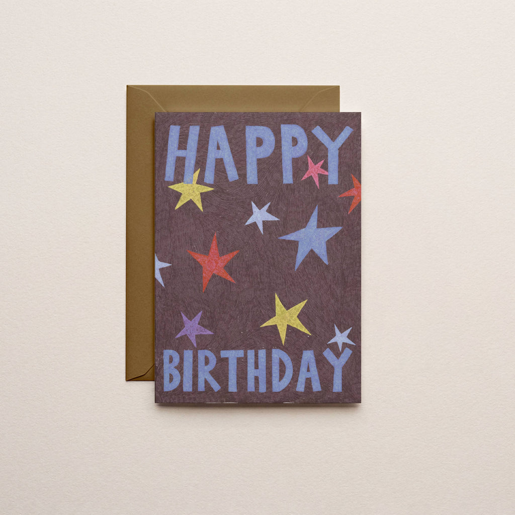 Molly Stredwick - Happy Birthday A6 Greeting Card – Star Pattern