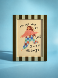 All The Things - Candy Cane Frame - Powder Blue & Chocolate