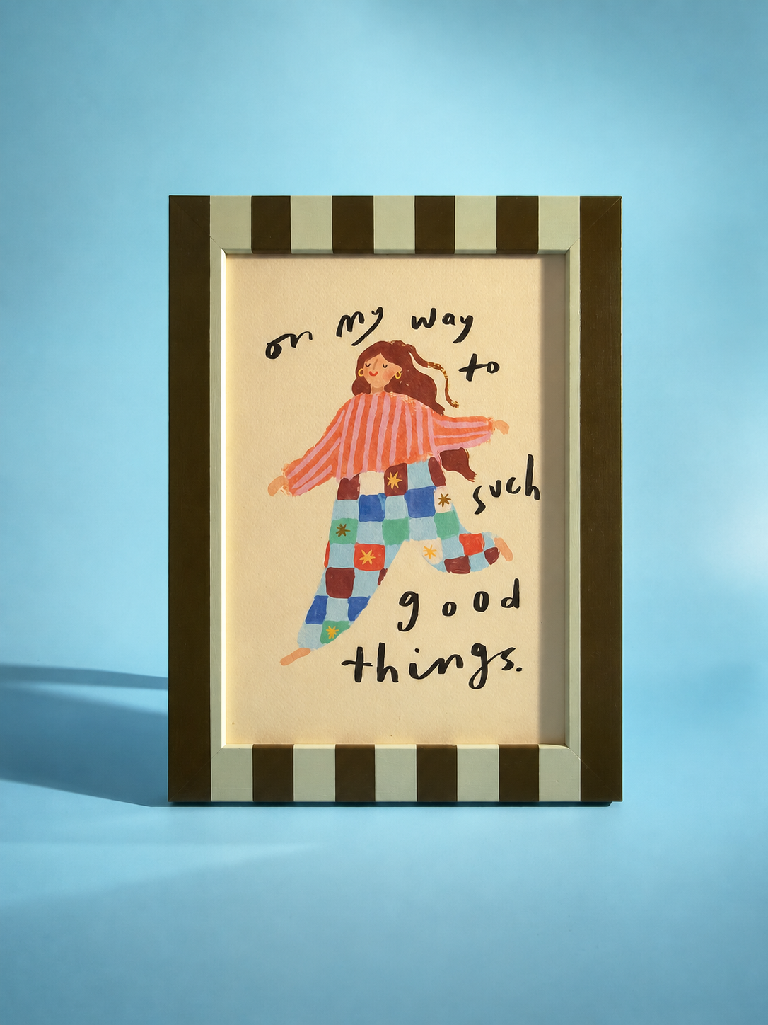 All The Things - Candy Cane Frame - Powder Blue & Chocolate