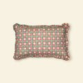 YONDER. quilted frill cushion cover, Carousel Cloud, medium