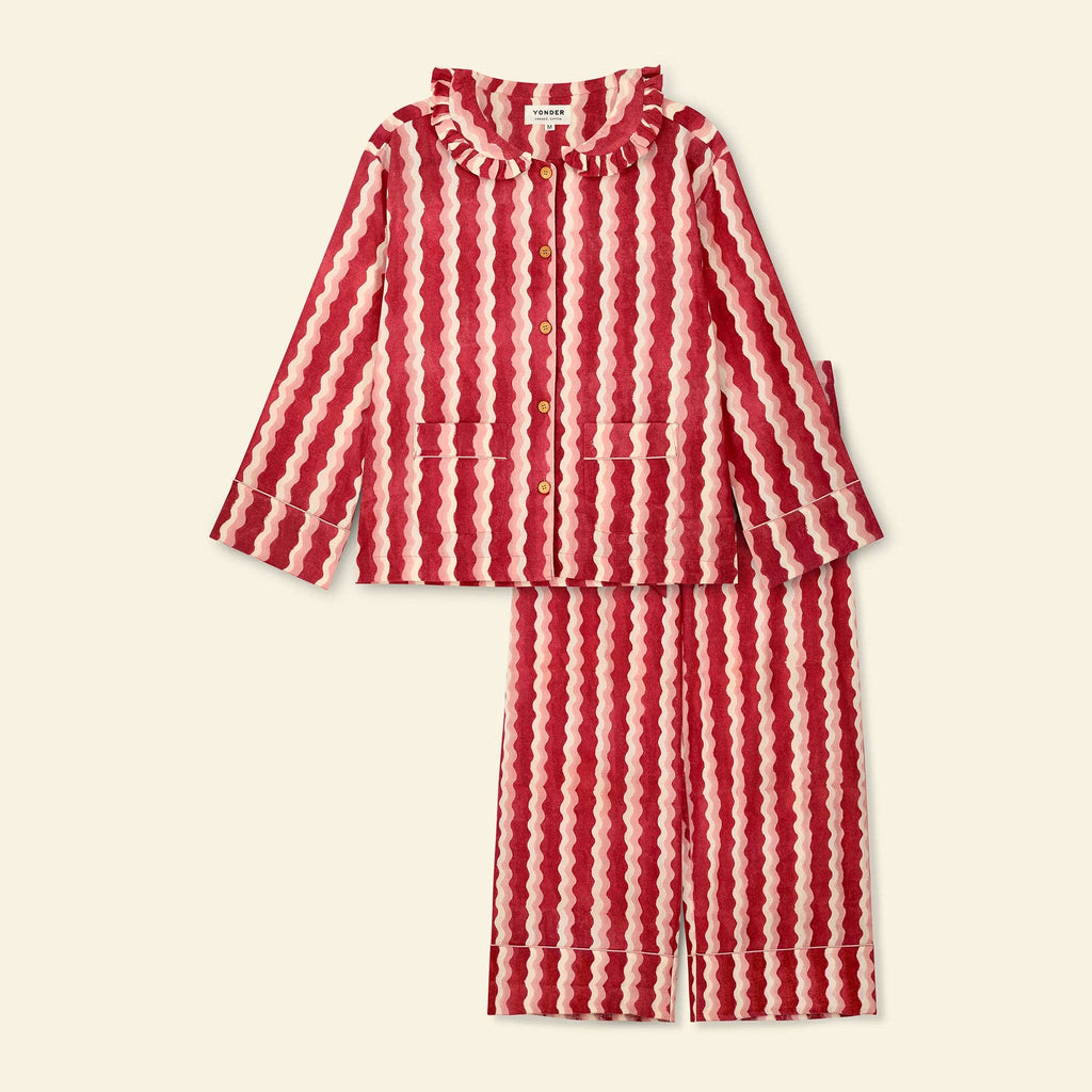 YONDER. - Women's Frill Pyjama Set - Whirly Jam