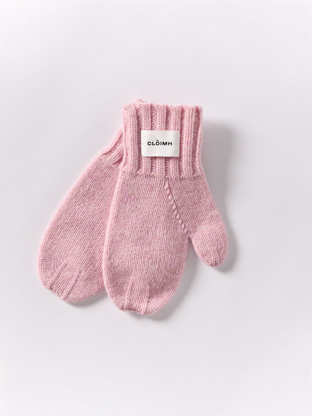 Cloimh - Oversized Wool Mittens - Rose