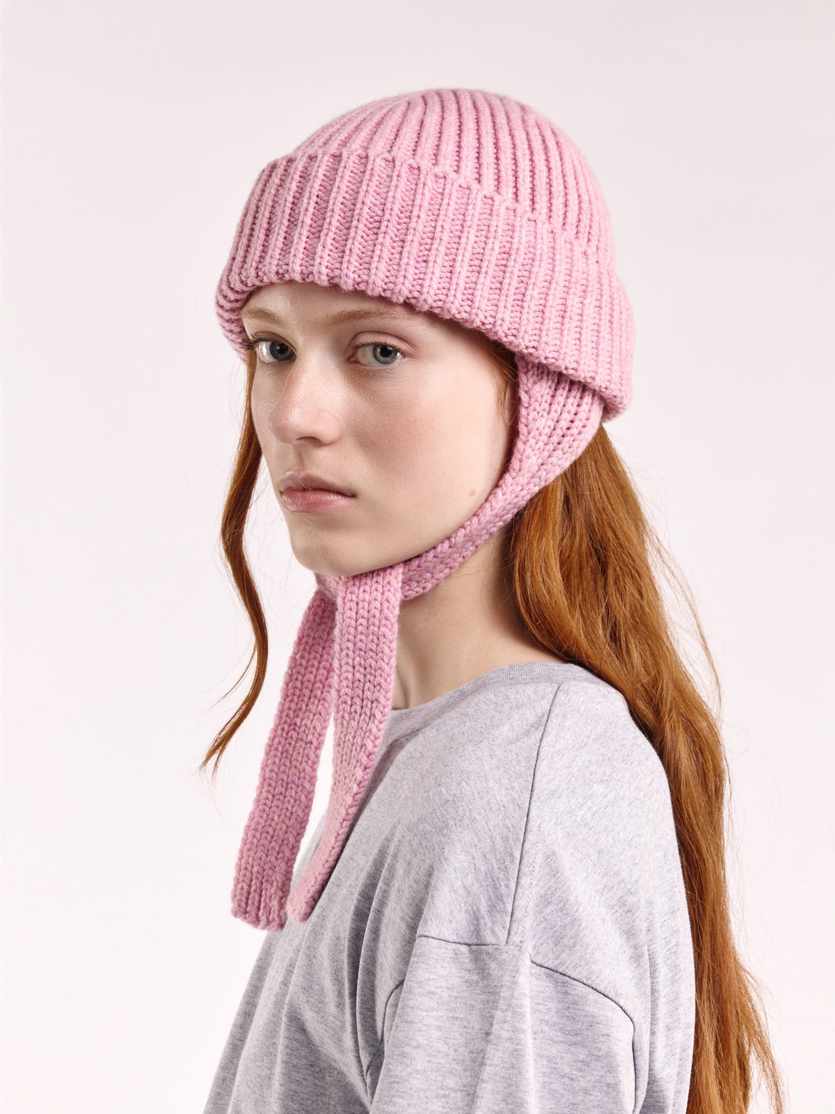 Cloimh - Wool Ear Flap Hat - Rose