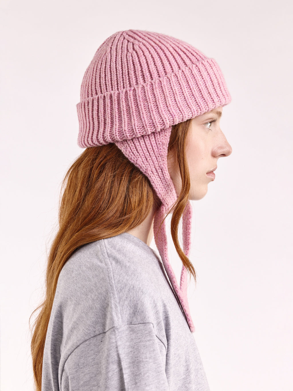 Cloimh - Wool Ear Flap Hat - Rose