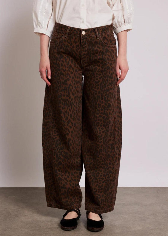 Damson Madder Dion Jeans - Dark Leopard Overdye