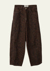 Damson Madder Dion Jeans - Dark Leopard Overdye