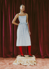 Damson Madder Penelope Midi Dress - Blue & Red Spot